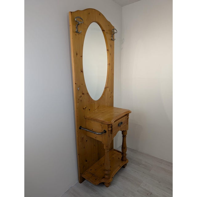 Art Nouveau Pine Dressing Table with Mirror For Sale - Image 4 of 18