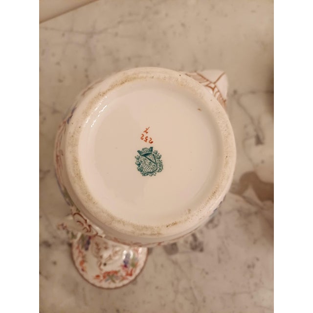 Antique French Porcelain Tea andCoffee Set Minton 252 Pattern by Sarreguemines, 1900, Set of 4 For Sale - Image 12 of 16