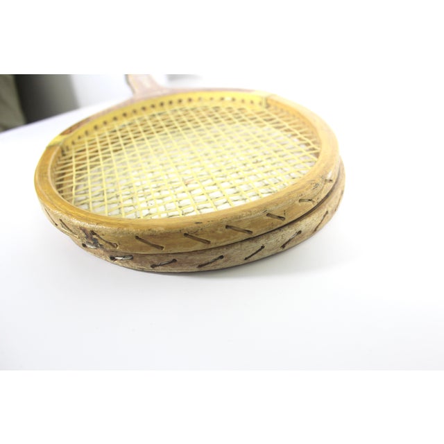 Cabin Curated Pair of Vintage Tennis Rackets for Designer Decorating Wood Racquet Set of Two For Sale - Image 3 of 11