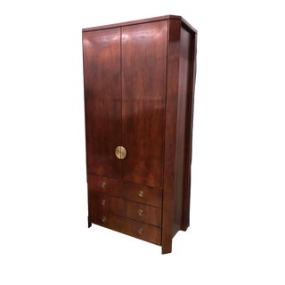 1980s Art Deco Charles Pfister for Baker Furniture Primavera Wardrobe Dresser For Sale