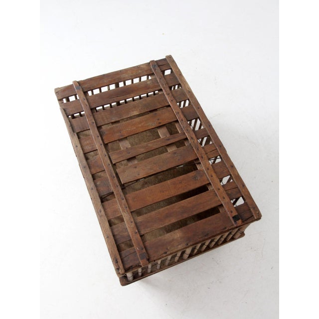 Farmhouse Antique Farm Crate For Sale - Image 3 of 18