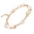 Contemporary Pearl Stone Gold Chain Dainty Bracelet For Sale - Image 3 of 7