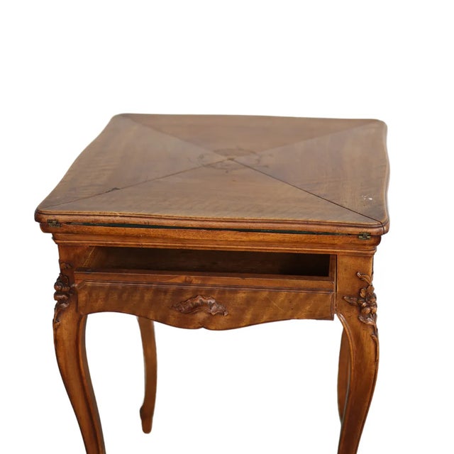 19th Century French Green Felt Top Game Table For Sale In Birmingham - Image 6 of 7