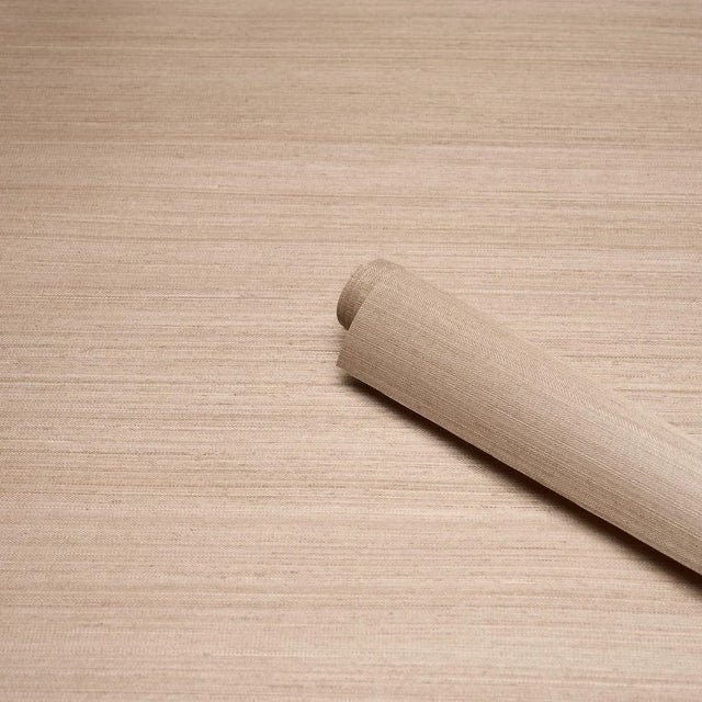 Schumacher SAMPLE - Schumacher Musa Abaca Wallpaper In Antique Blush For Sale - Image 4 of 7