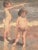 Figurative Late 20th Century Painting of Children at the Beach by Dan McCaw For Sale - Image 3 of 12