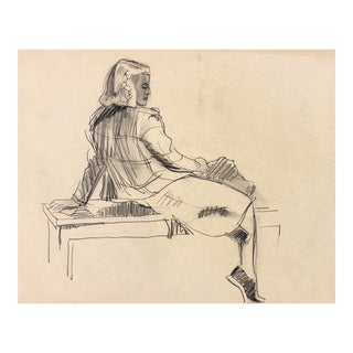 1930s Norman Kent Female Figure Drawing For Sale
