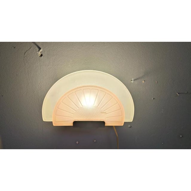 Vintage Glass Wall Light from Arteluce, 1980s For Sale - Image 9 of 17