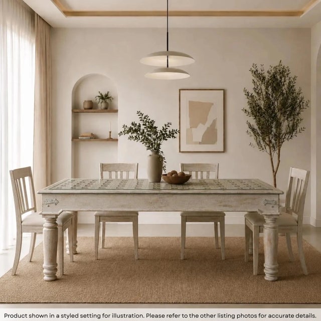 Dimensions: 79"W x 46"D x 31"H Disclaimer: To ensure your table arrives safely, we do not include the glass top with this...