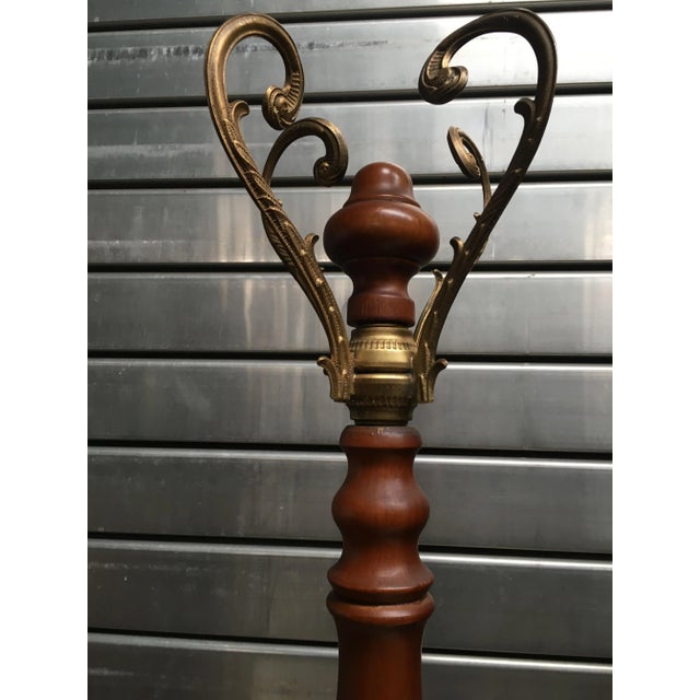 Brass & Wood Coat Stand, 1950s For Sale - Image 18 of 18