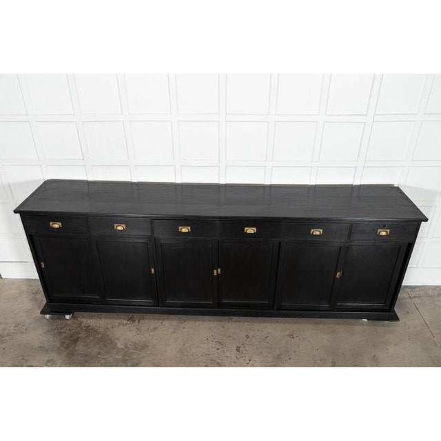 English Ebonised Oak Dresser Base, 1900 For Sale - Image 15 of 18