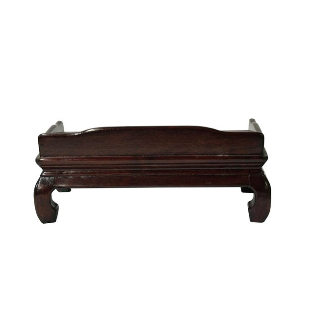 Chinese Rosewood Handmade Daybed Chaise Miniature Display Art For Sale - Image 4 of 6