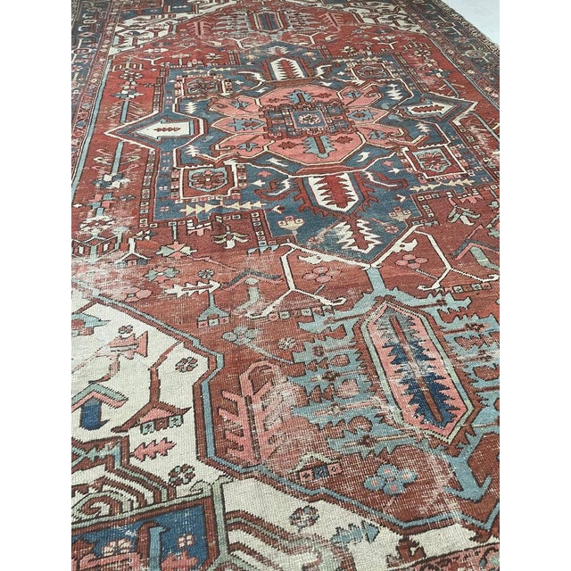 Early 20th Century Antique Heriz-Serapi European Sized Old World Art Rug For Sale - Image 5 of 15