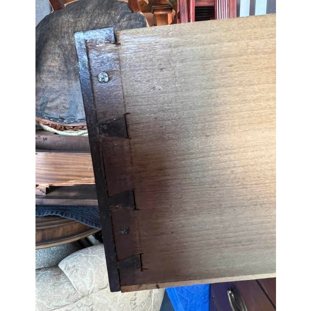 Georgian-Style 5-Drawer Chest With Oval Bail Pulls & Bracket Feet For Sale In Salt Lake City - Image 6 of 8