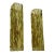 Pair of Murano Green Granola Glass Square Tube Sconces For Sale
