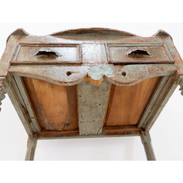 20th Century Wood Side Table with 2 Drawers For Sale - Image 16 of 17