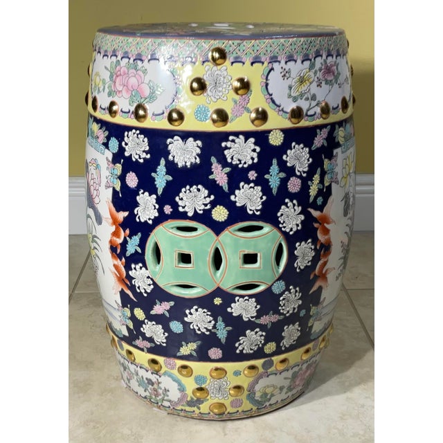 Bring a touch of timeless elegance and vibrant artistry to your garden or home with this stunning vintage Chinese Famille...