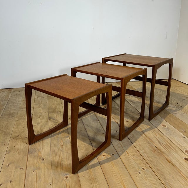 Quadrille Nesting Tables in Teak from G-Plan, 1960s, Set of 3 For Sale - Image 6 of 11