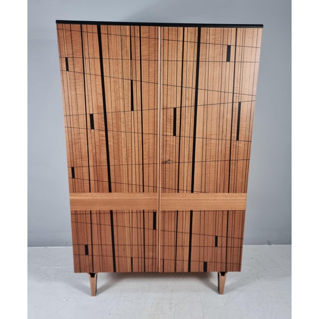 Brown Vintage Wardrobe in Beech, 1970s For Sale - Image 8 of 14