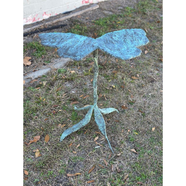 Hand Crafted Bronze Butterfly Drink Table For Sale In Charleston - Image 6 of 7