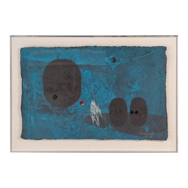 Lebadang Abstract Work on Paper "Memoire D'Un Dieu Sacre" For Sale