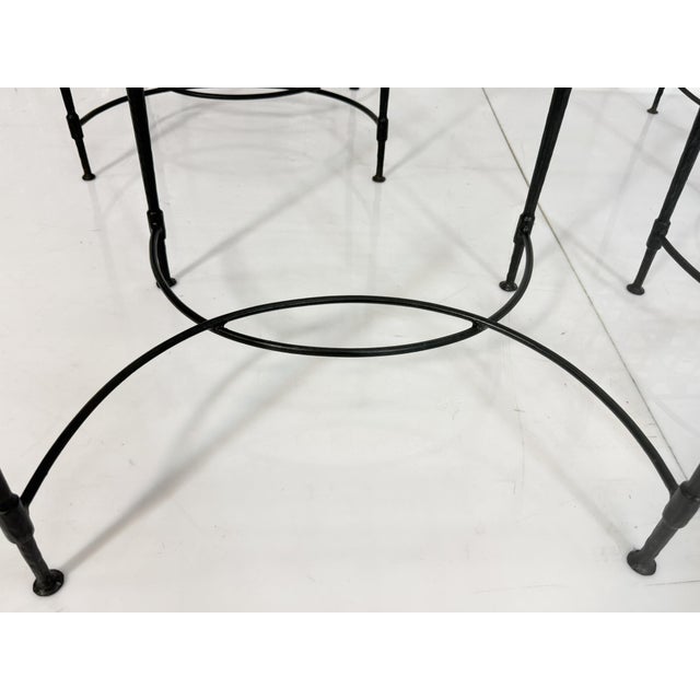 Set of Four Mario Papperzini for Janus Et Cie Wrought Iron Dining Armchairs, Attributed For Sale - Image 16 of 18