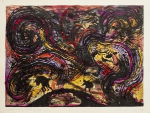 Eugène Berman, Escape from Troy, 1967, Lithograph