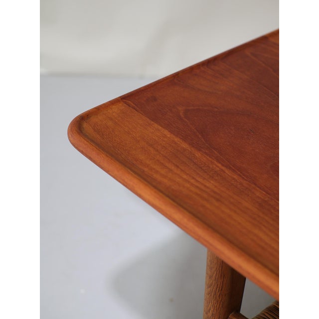AT10 Coffee Table in Teak, Oak and Cane by Hans J. Wegner for Andreas Tuck, Denmark, 1950s For Sale - Image 13 of 18