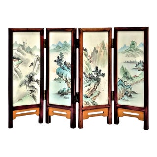 Mini Chinese Marble Folding Screen For Sale