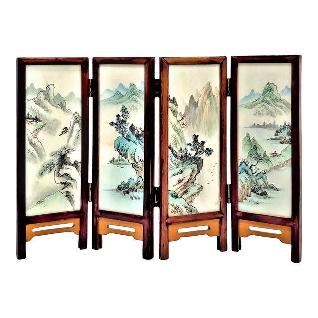 Mini Chinese Marble Folding Screen For Sale