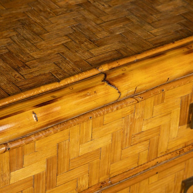 20th Century French Bamboo Chest of Drawers, 1970s For Sale - Image 11 of 16