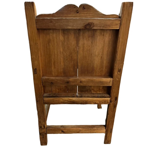 Rustic Early 20th Century Antique Handmade Wooden Texas Chair For Sale - Image 3 of 7