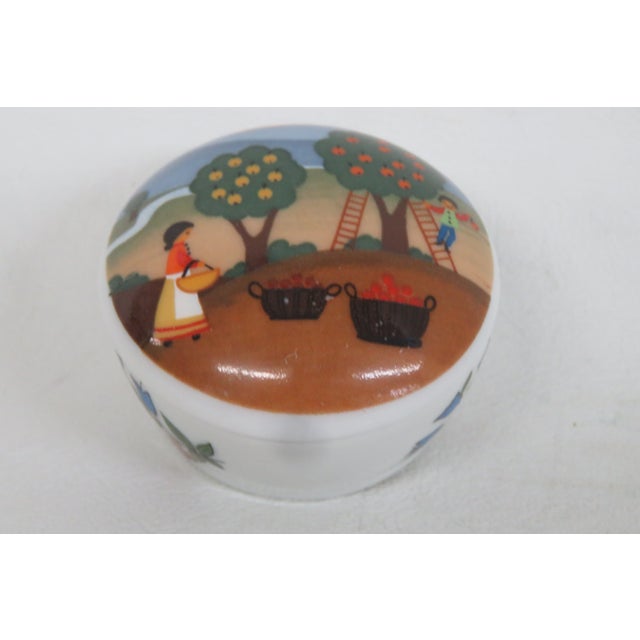 This lovely round Trinket Box / Jar is made of porcelain with a removable lid. This darling miniature container features a...