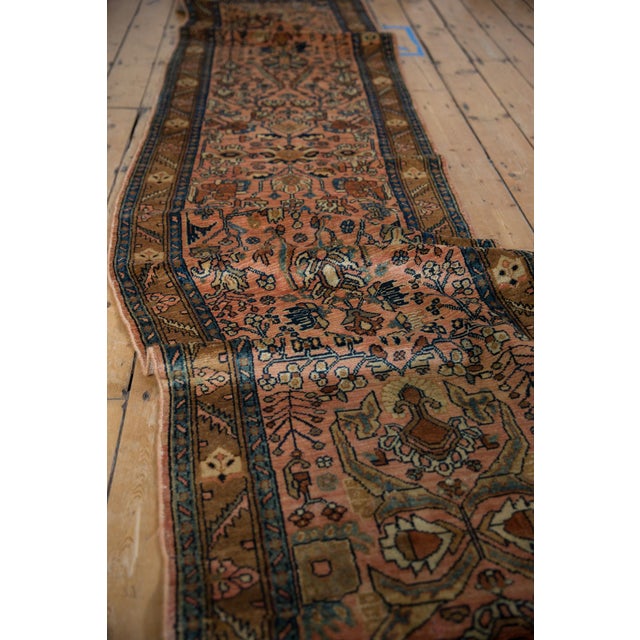 Old New House 1950s Vintage Persian Lilihan Vinery Floral Wool Runner For Sale - Image 4 of 14