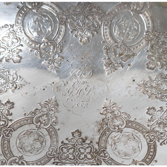 19th Century English Sheffield Silverplate Bride or Cake Basket With Engraving For Sale In New York - Image 6 of 12