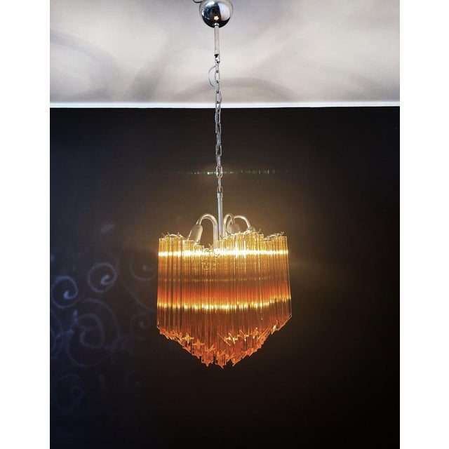 Modern Quadriedri Glass Chandelier, 1990s For Sale - Image 14 of 18