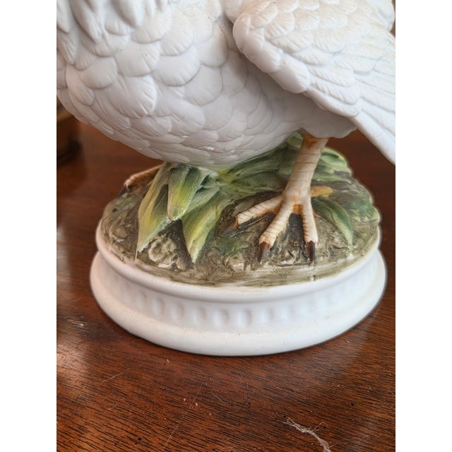 White Vintage Hen Chicken - Hand-Painted Bisque Porcelain Statue From Andrea by Sadek For Sale - Image 8 of 12