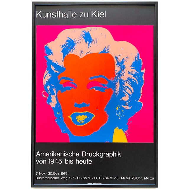 Andy Warhol Vintage 1976 Silkscreen Print Framed Pop Art
