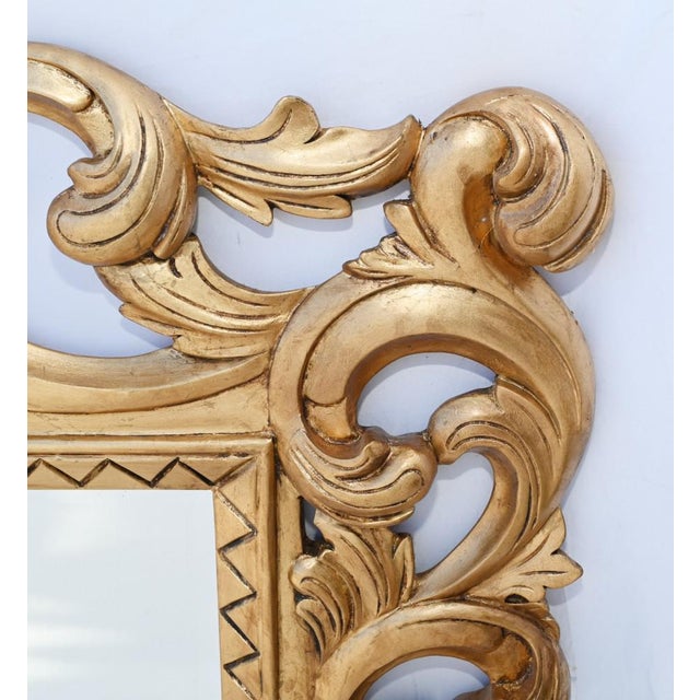 Rococo Mantle Mirror with Carved Gilt Frame For Sale - Image 4 of 8