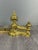 Late 19th Century Louis XVI Style Gilt Bronze Andirons, Set of 3 For Sale - Image 4 of 8