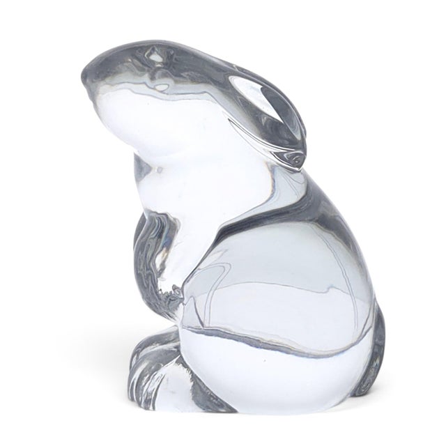 Figurative Baccarat France Crystal Seated Bunny Rabbit Figurine 3" For Sale - Image 3 of 9