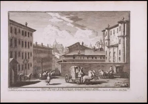 Giuseppe Vasi, Chiesa e Monastero di S. Maria dei Sette, Etching, Late 18th Century