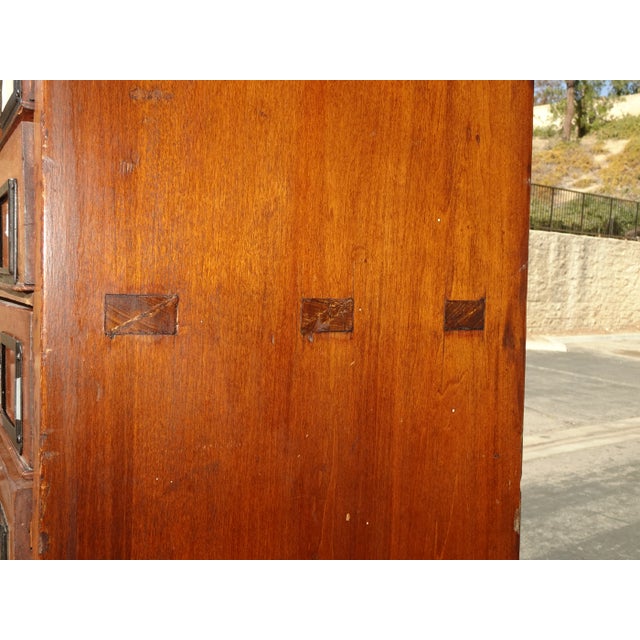 Antique 79" English Notary 18 Drawers File Cabinet For Sale - Image 11 of 12