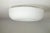 Vintage Glass Flush Mont Defne Koz by Foscarini, 1994 White Glass White Metal Frame. This piece has an attribution mark, I...