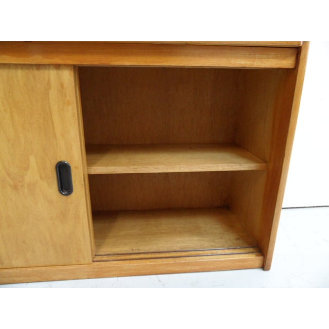 Mid-Century Wall Unit with Open Bookcase, 1950s For Sale - Image 9 of 11