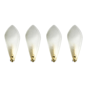 Contemporary Italian Sanded Leaf Murano Glass Wall Sconces – Lot of 4 Pieces