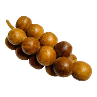 Vintage Mid Century, Modern Teak, Wood Grape Bunch For Sale