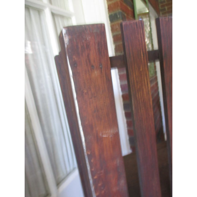 1900 - 1909 Early 1900s Antique Arts and Craft Mission Solid Oak Bookcase For Sale - Image 5 of 12