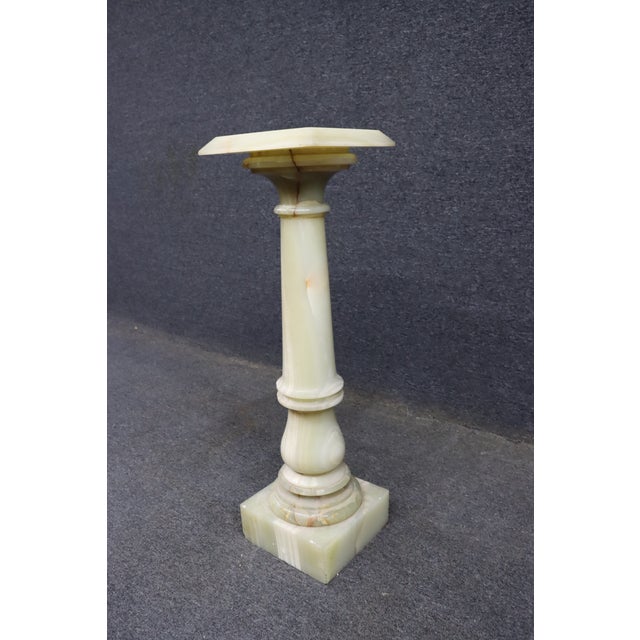 Mid 20th Century Rare Italian Green Onyx Swivel Pedestal For Sale - Image 5 of 14