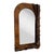 Vintage Sculpted Leather Wall Mirror For Sale