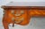 Bronze 19th-Century French Louis XV Kingwood Bureau Plat With Leather Top and Bronze Mounts For Sale - Image 8 of 11